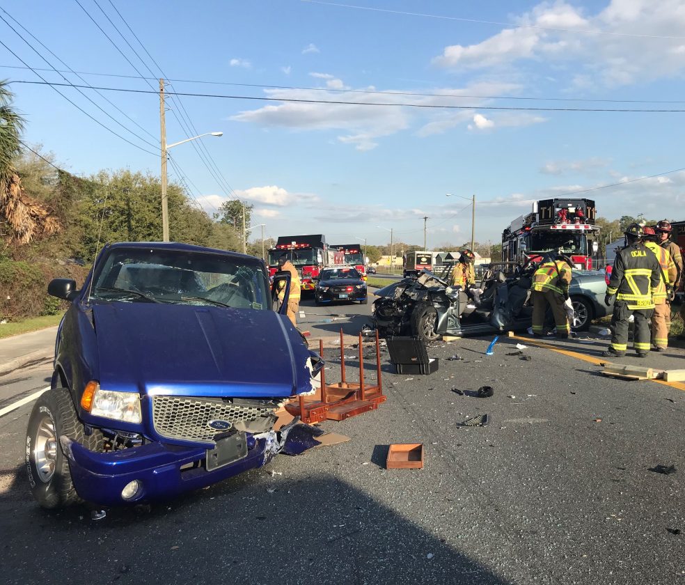 Ocala Post - One Person Extricated Following Multi-vehicle Crash